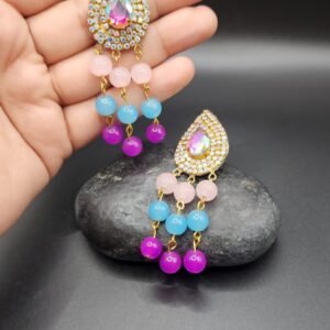 Hand Crafted Earrings (Multi Color)